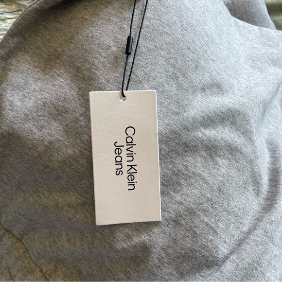 Calvin Klein cotton romper short sleeve drawstring waist grey women’s XL NWT - Picture 7 of 8